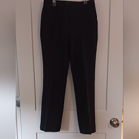 Lauren Ralph Lauren Wool Houndstooth Pants Trousers Charcoal Grey - Picture 2 of 10